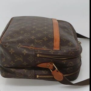 Louis Vuitton Brown Monogram Messenger Bag with Tan Trim